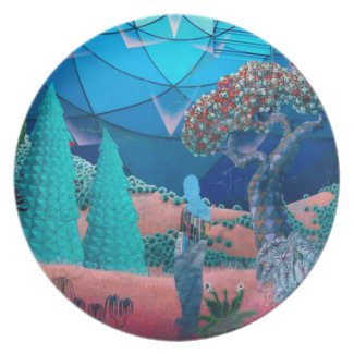 Blue Landscape Plate