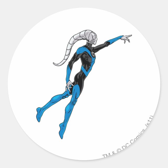 Blue Lantern 10 Classic Round Sticker (Front)