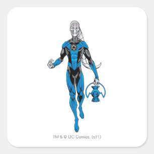 Blue Lantern 4 Square Sticker