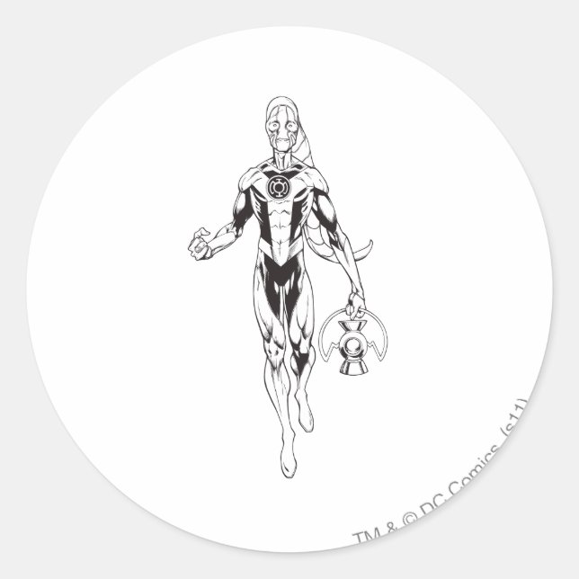 Blue Lantern 6 Classic Round Sticker (Front)