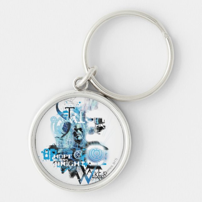 Blue Lantern Graphic 1 Keychain (Front)