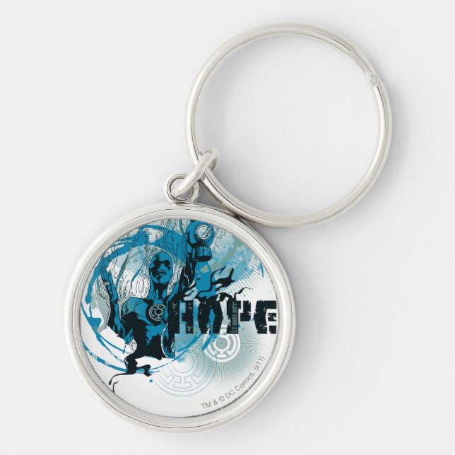 Blue Lantern Graphic 3 Keychain (Front)