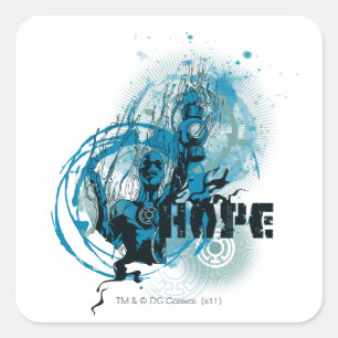 Blue Lantern Graphic 3 Square Sticker