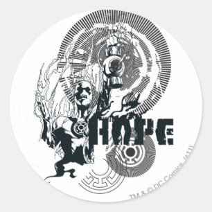 Blue Lantern Graphic 4 Classic Round Sticker