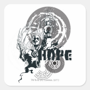 Blue Lantern Graphic 4 Square Sticker