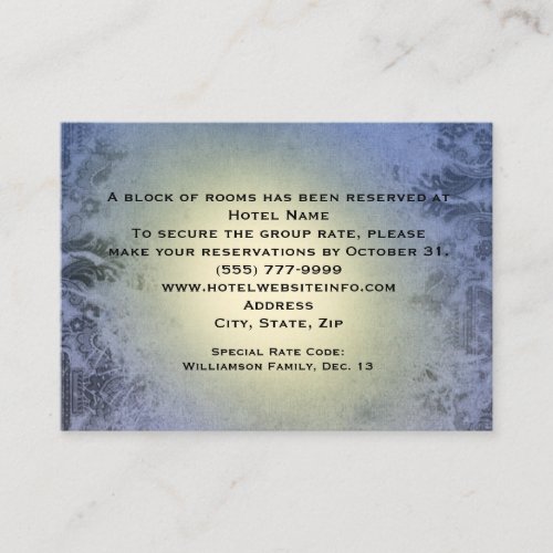 Blue Lantern Hotel Accommodation Insert Cards Business Card Templates