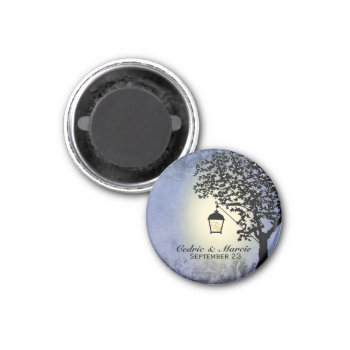 Blue Lantern Streetlamp Save The Date Magnet by RiverJude at Zazzle