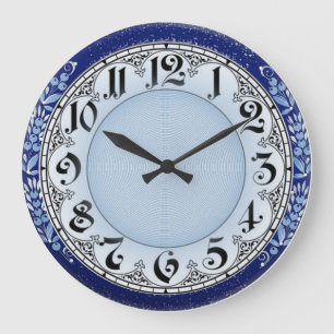 Blue Large Clock