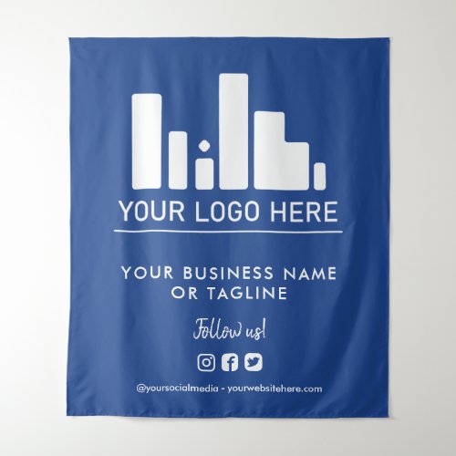 Blue Large Logo  Social Media Backdrop