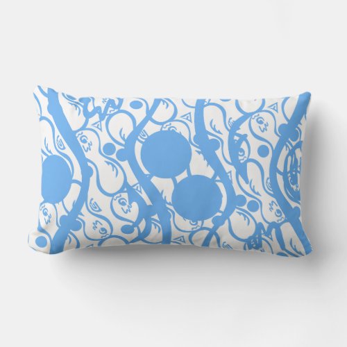 Blue Larva Lumbar Pillow