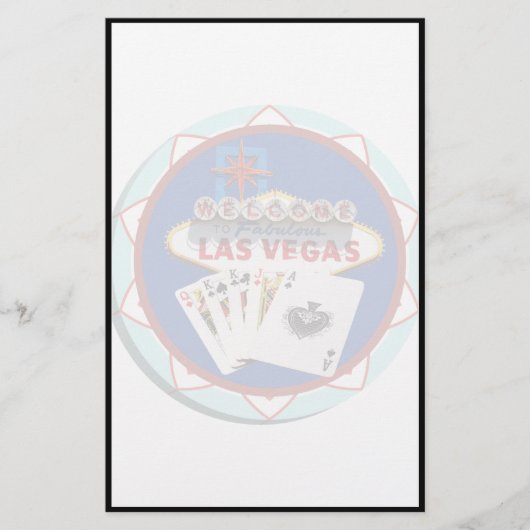 Blue Las Vegas Welcome Sign Poker Chip (Front)