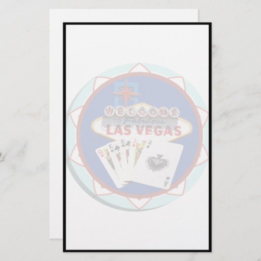 Blue Las Vegas Welcome Sign Poker Chip (Front/Back)