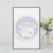Blue Las Vegas Welcome Sign Poker Chip (Standing Front)