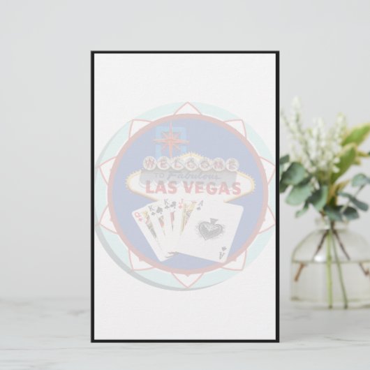 Blue Las Vegas Welcome Sign Poker Chip (Standing Front)