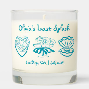 Blue Last Splash Bachelorette Favor Scented Candle