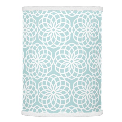 Blue Lattice Flower Geometric Pattern Lamp Shade Zazzle