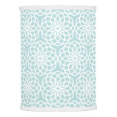 Blue Lattice Flower Geometric Pattern Lamp Shade (Back)