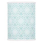 Blue Lattice Flower Geometric Pattern Lamp Shade (Front)