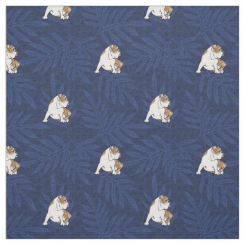 Blue Lauae Bulldog Fabric