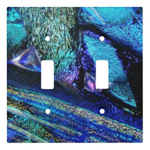 Blue Lava Glass Light Switch Cover