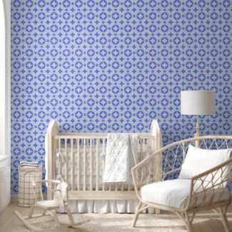 blue &lavender classic Art-Deco pattern