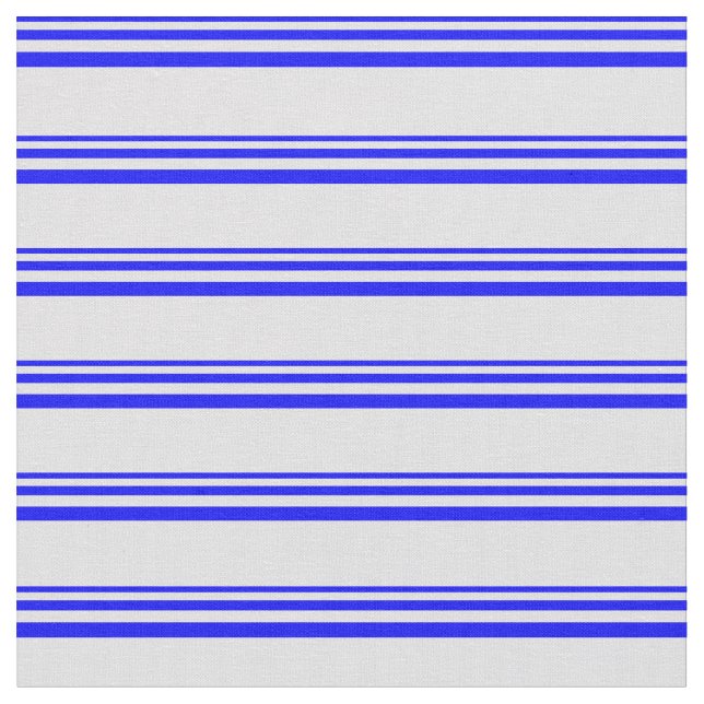 Blue & Lavender Colored Lines/Stripes Pattern Fabric (Close Up)