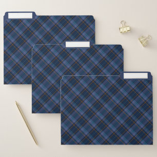 Blue, Lavender & Gold Plaid File Folder