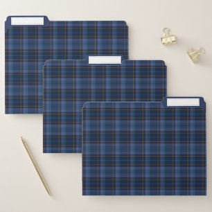 Blue, Lavender & Gold Plaid File Folder