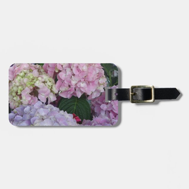 Blue Lavender Hydrangeas Luggage Tag (Front Horizontal)