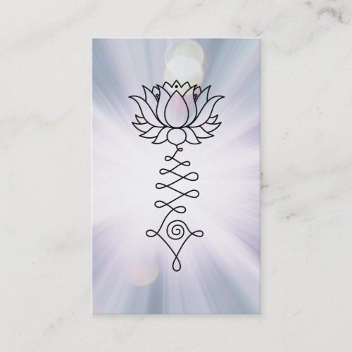  Blue Lavender Lotus Rays Reiki Healing Energy Business Card