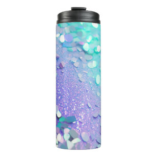 Blue Lavender Mint Glitter Thermal Tumbler 12oz