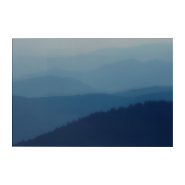 Blue Layers Acrylic Print (Front)