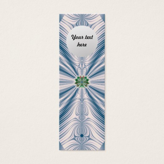 Blue Leaf Custom Bookmark (Front)