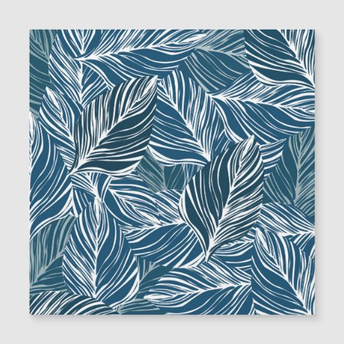 Blue Leaf Pattern Vintage Wallpaper