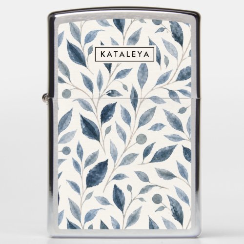 Blue Leaf Personalized  Zippo Lighter