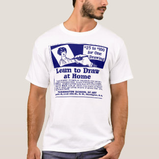Blue "LEARN TO DRAW" T-shirt