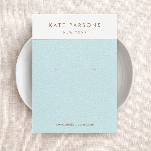 Blue Leather Earring Jewelry Display Card (Creator Uploaded)