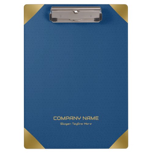 Blue leather image print with gold accents clipboard