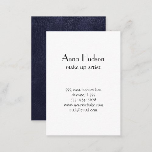 Blue Leather Leather Texture Leather Background Business Card