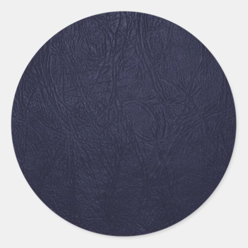Blue Leather Leather Texture Leather Background Classic Round Sticker