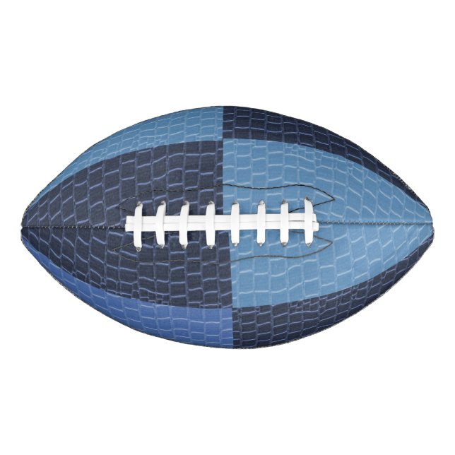 Blue leather patch design football (Front)