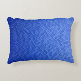 Blue leather skin texture skin accent pillow