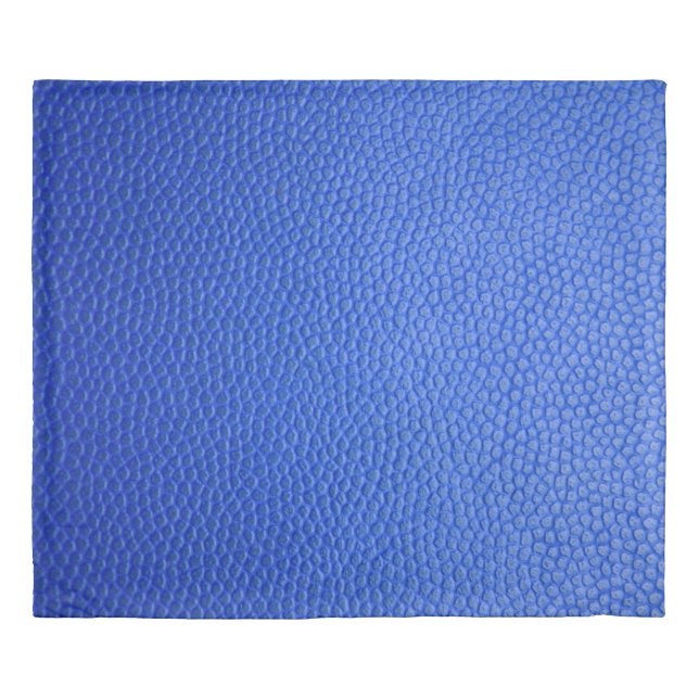 Blue leather skin texture skin duvet cover (Front)