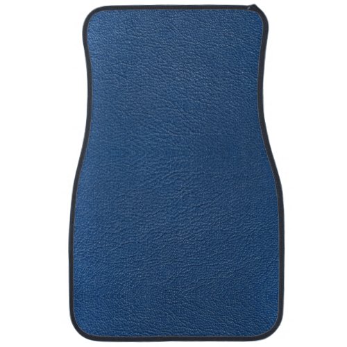 blue leather style car floor mat