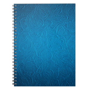 Blue leather texture notebook
