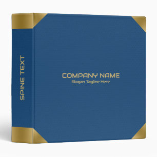 Blue leather with gold accents 3 ring binder