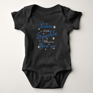 Blue Leave A Little Sparkle Inspirational Baby Bodysuit