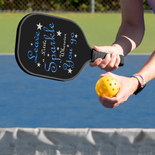 Blue Leave A Little Sparkle Wherever You Go Pickleball Paddle (Insitu)