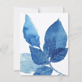 Blue Leaves - Blank Card V1