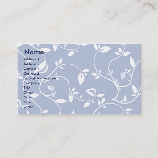 Customizable Blue Leaves - Business Business Card Templates